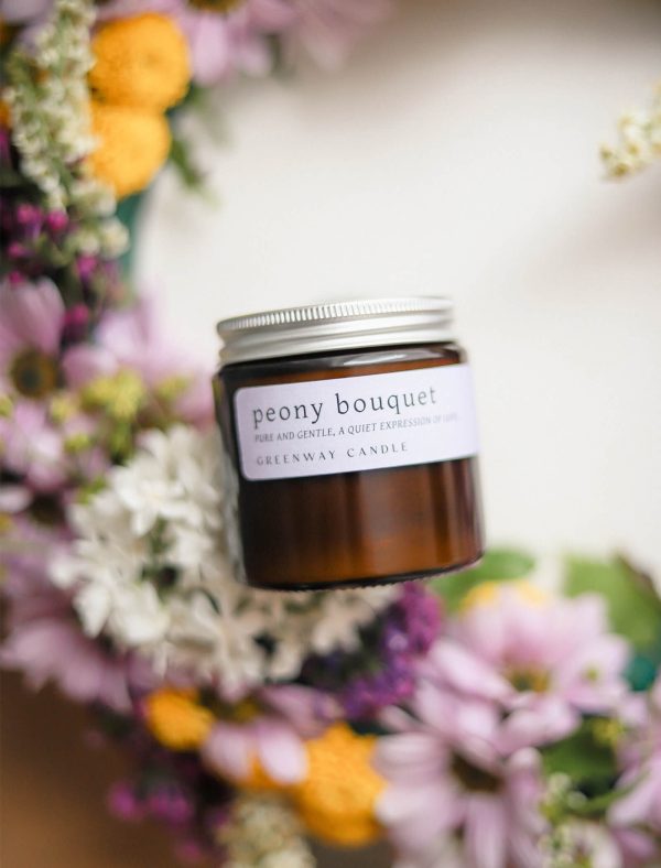 Peony Bouquet - szójagyertya