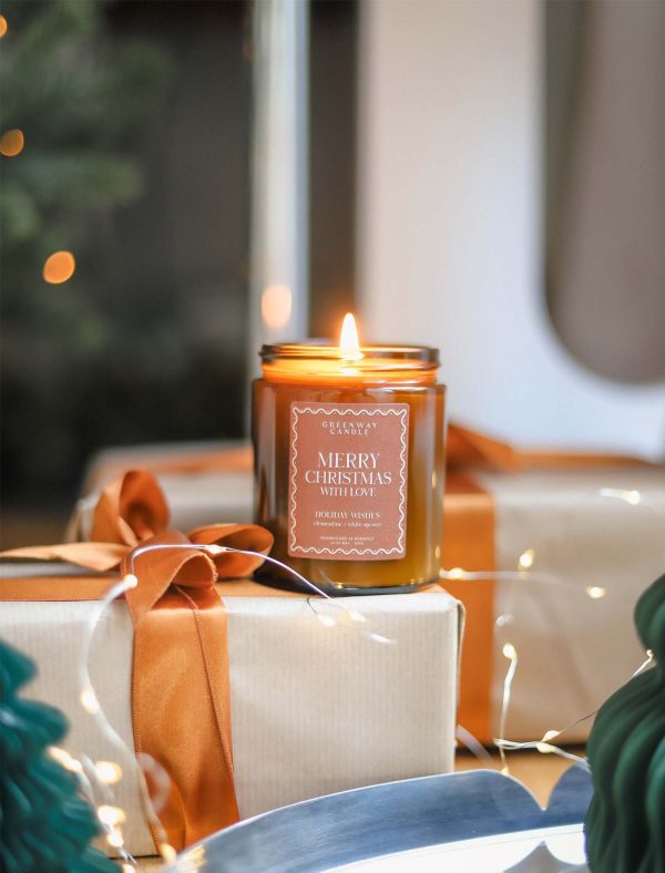 Merry Christmas with Love – Holiday Wishes - szójagyertya 150g