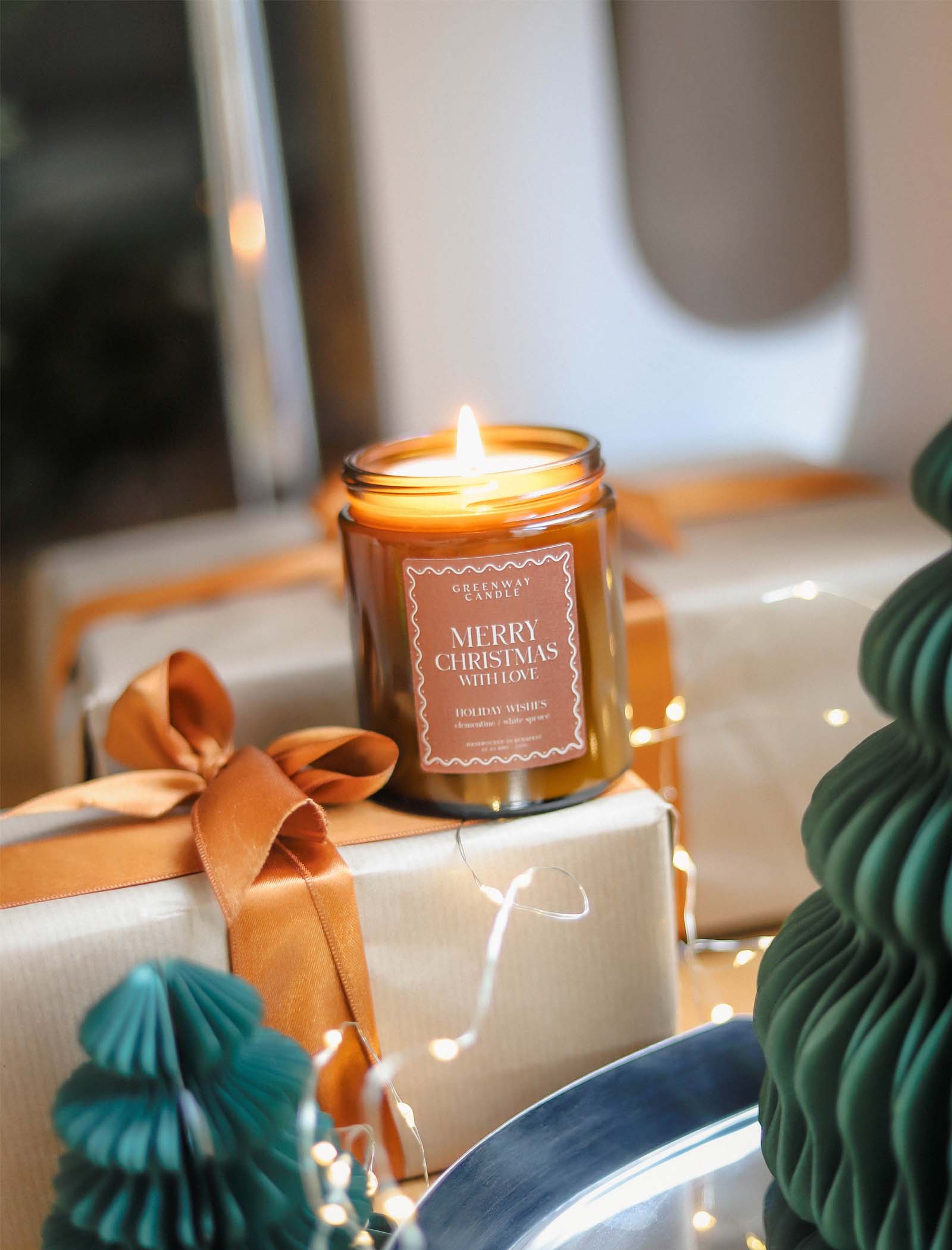 Merry Christmas with Love – Holiday Wishes - szójagyertya 150g - 3. kép